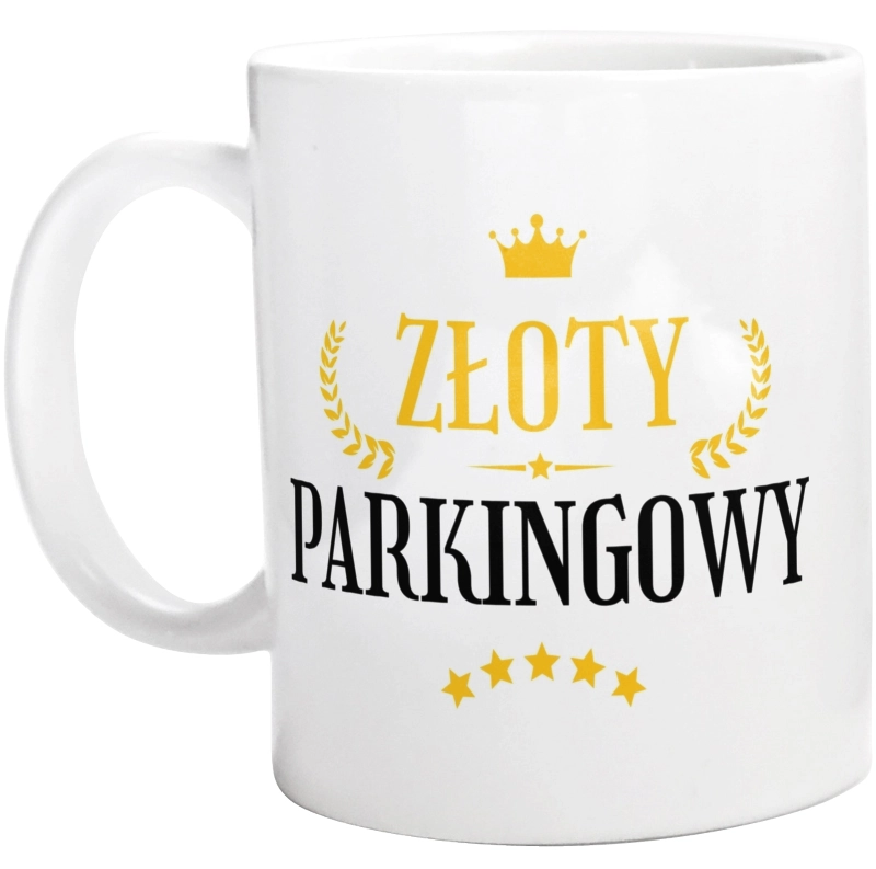 Złoty Parkingowy - Kubek Biały