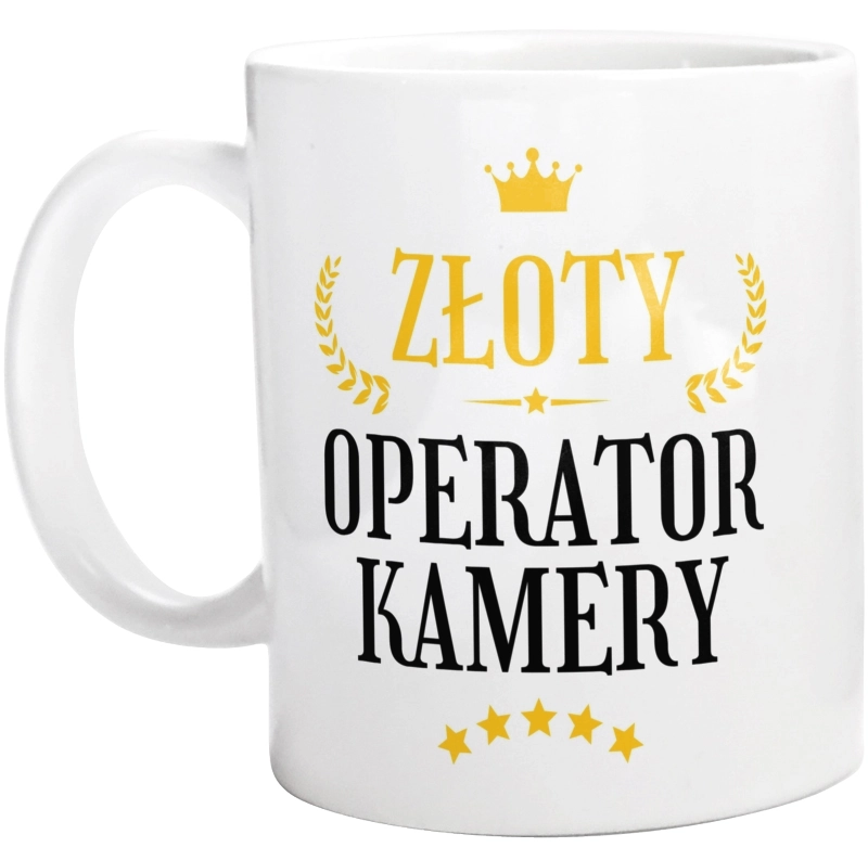 Złoty Operator Kamery - Kubek Biały