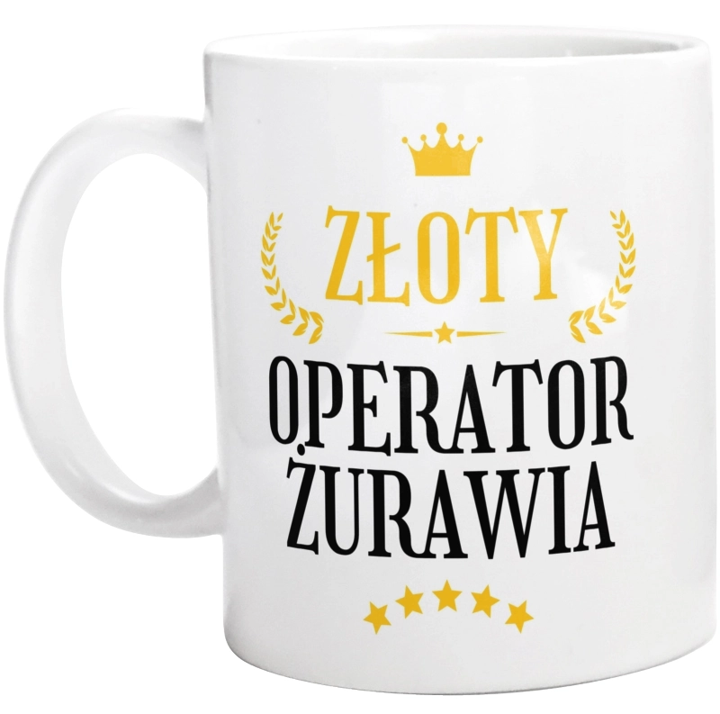 Złoty Operator Żurawia - Kubek Biały