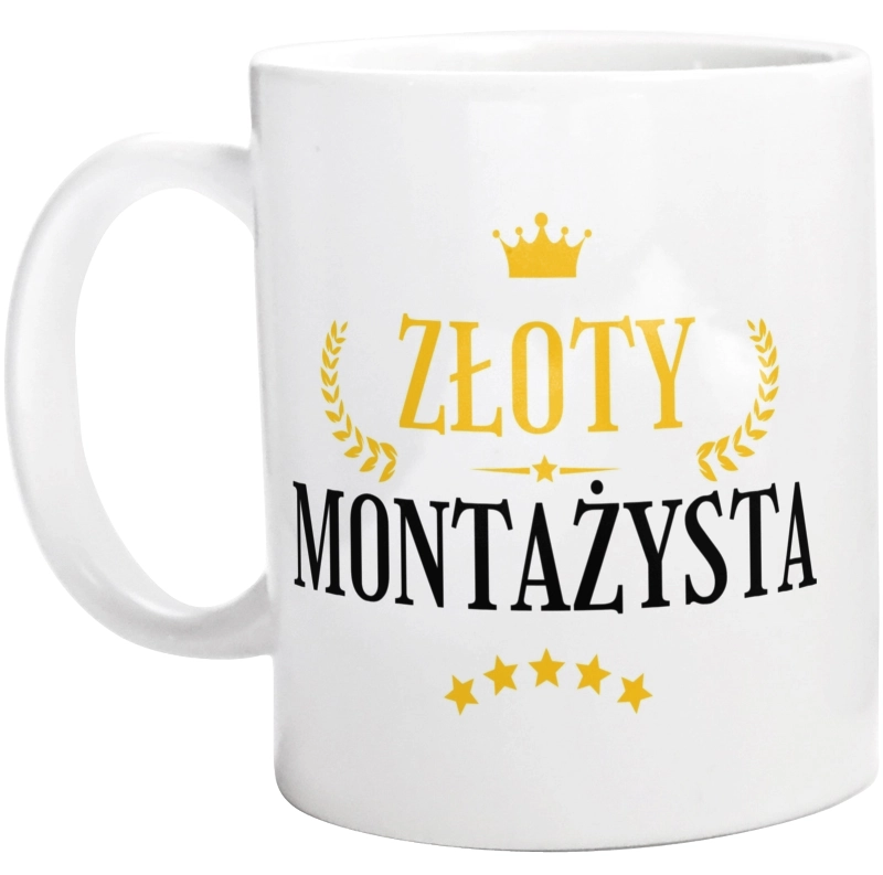 Złoty Montażysta - Kubek Biały