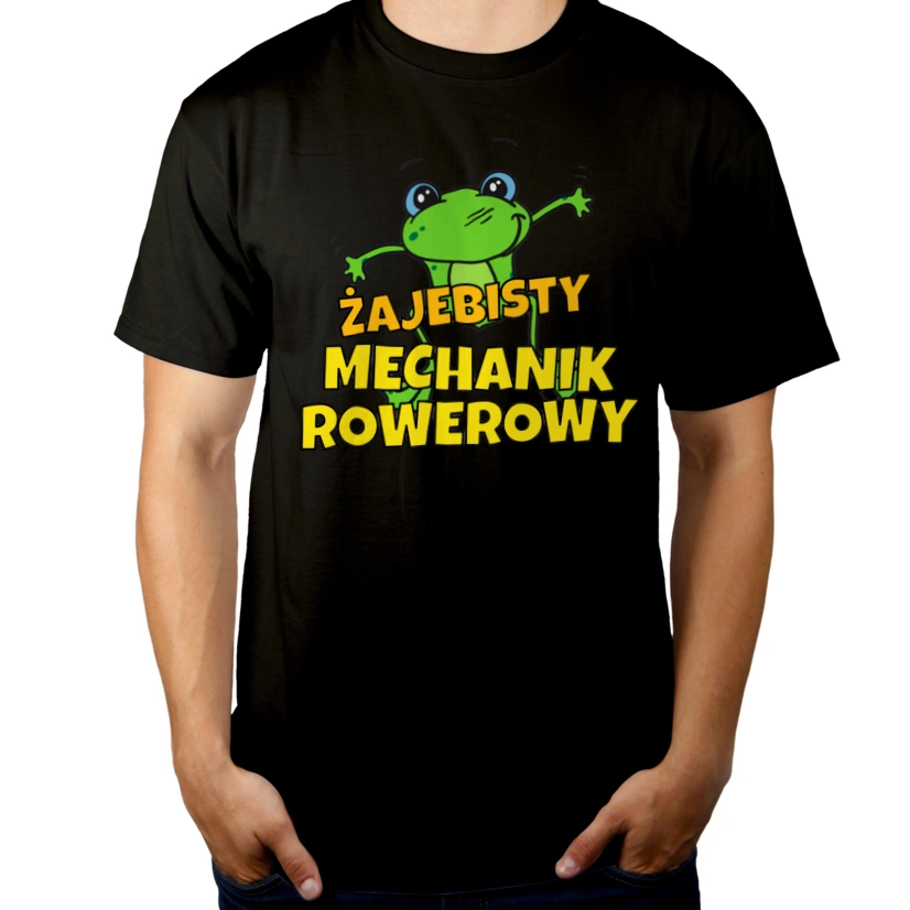 Żajebisty Mechanik Rowerowy - Męska Koszulka Czarna