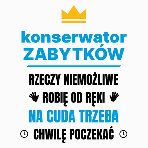 Konserwator Zabytków Rzeczy Niemożliwe Robię Od Ręki - Poduszka Biała