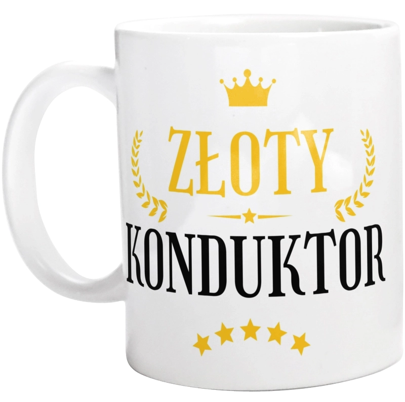 Złoty Konduktor - Kubek Biały