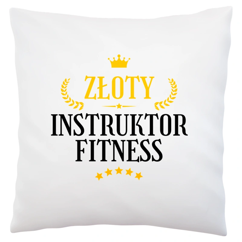 Złoty Instruktor Fitness - Poduszka Biała