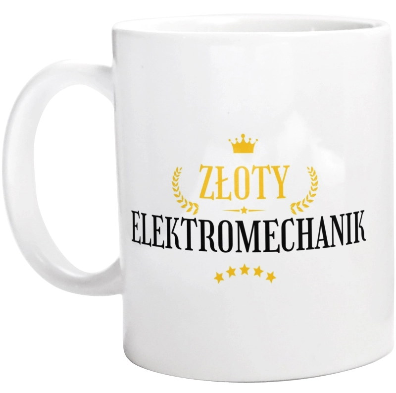 Złoty Elektromechanik - Kubek Biały