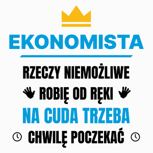 Ekonomista Rzeczy Niemożliwe Robię Od Ręki - Poduszka Biała