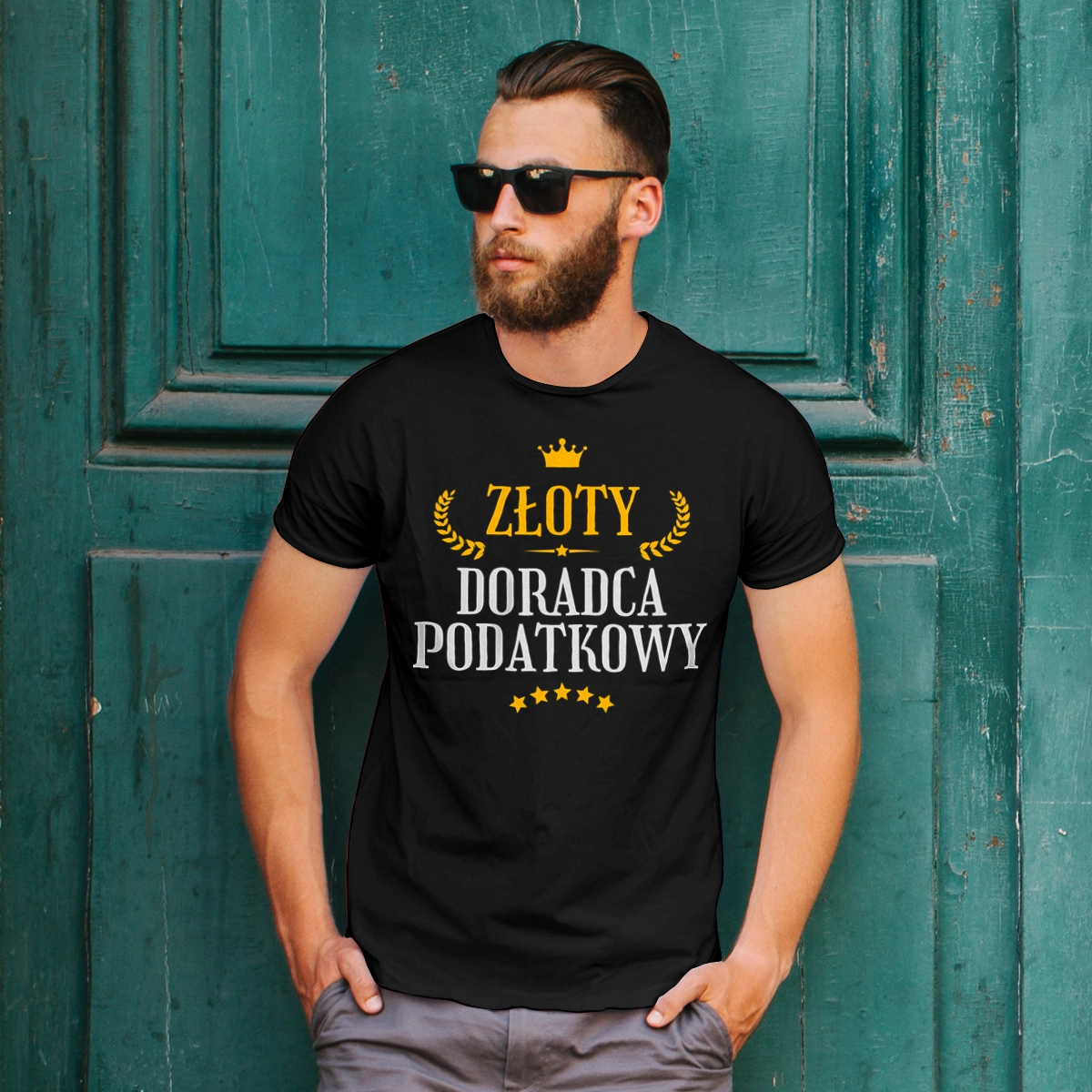 Złoty Doradca Podatkowy - Męska Koszulka Czarna