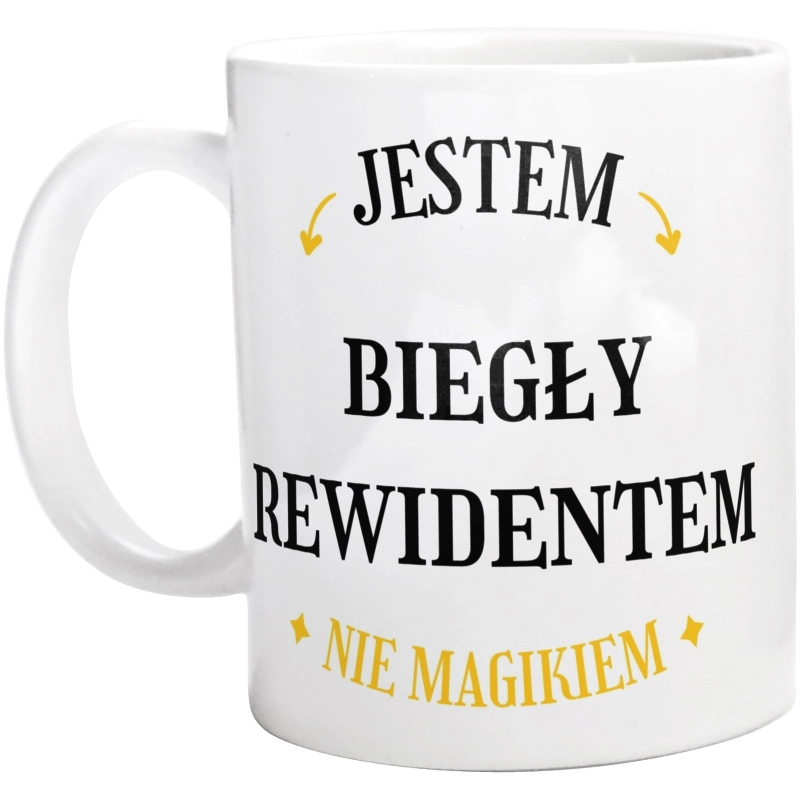 Jestem Biegły Rewidentem Nie Magikiem - Kubek Biały