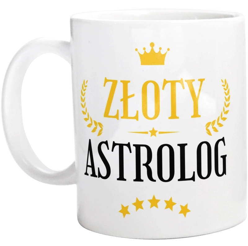 Złoty Astrolog - Kubek Biały