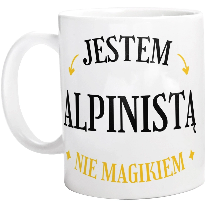 Jestem Alpinistą Nie Magikiem - Kubek Biały