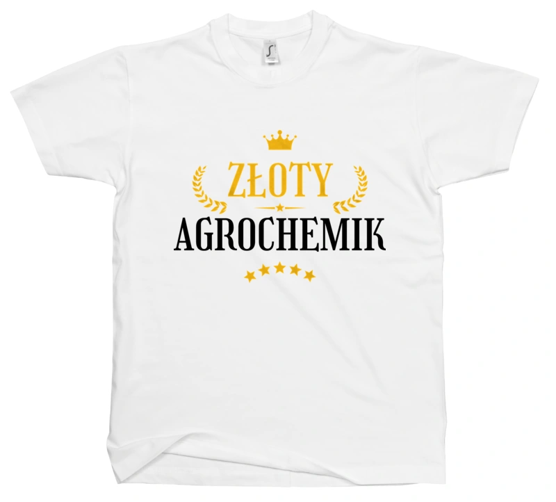 Złoty Agrochemik - Męska Koszulka Biała