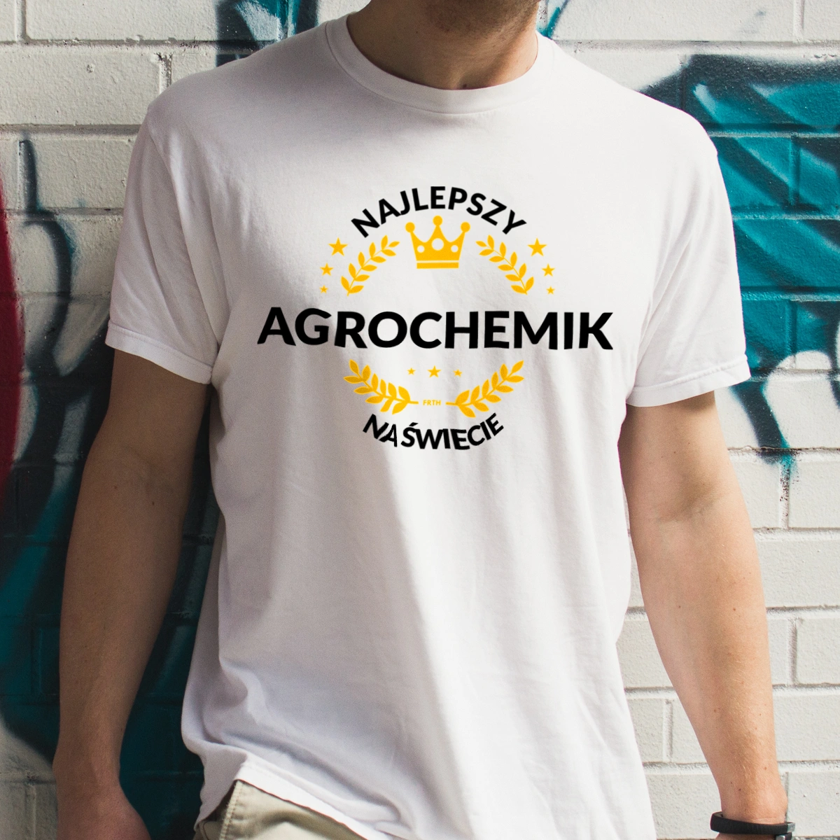 Najlepszy Agrochemik Na Świecie - Męska Koszulka Biała