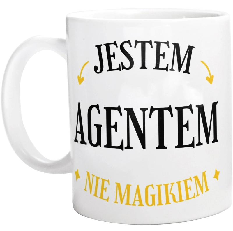 Jestem Agentem Celnym Nie Magikiem - Kubek Biały