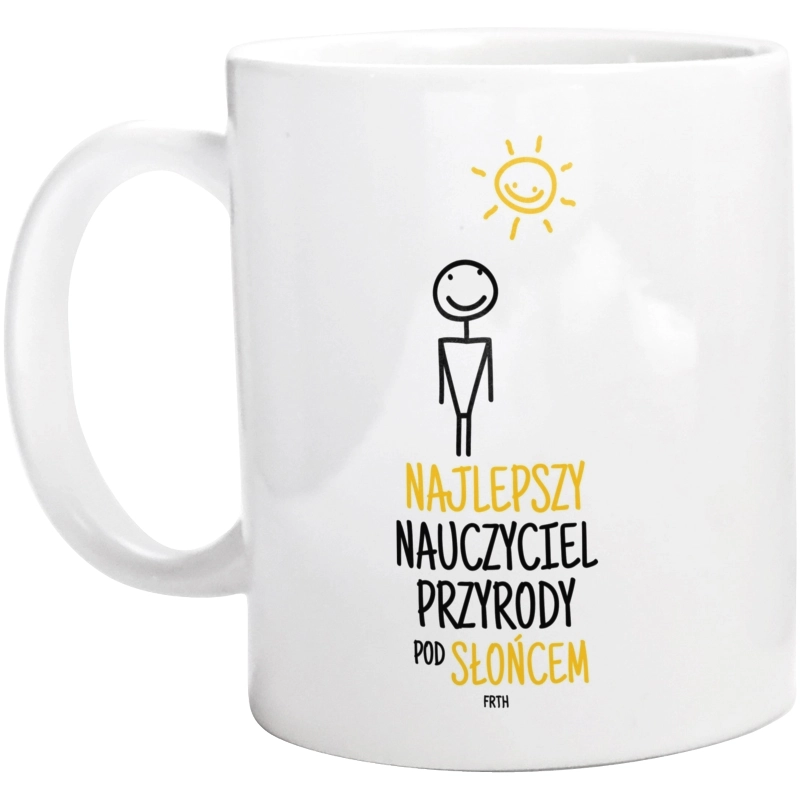 Najlepszy Nauczyciel Przyrody Pod Słońcem - Kubek Biały