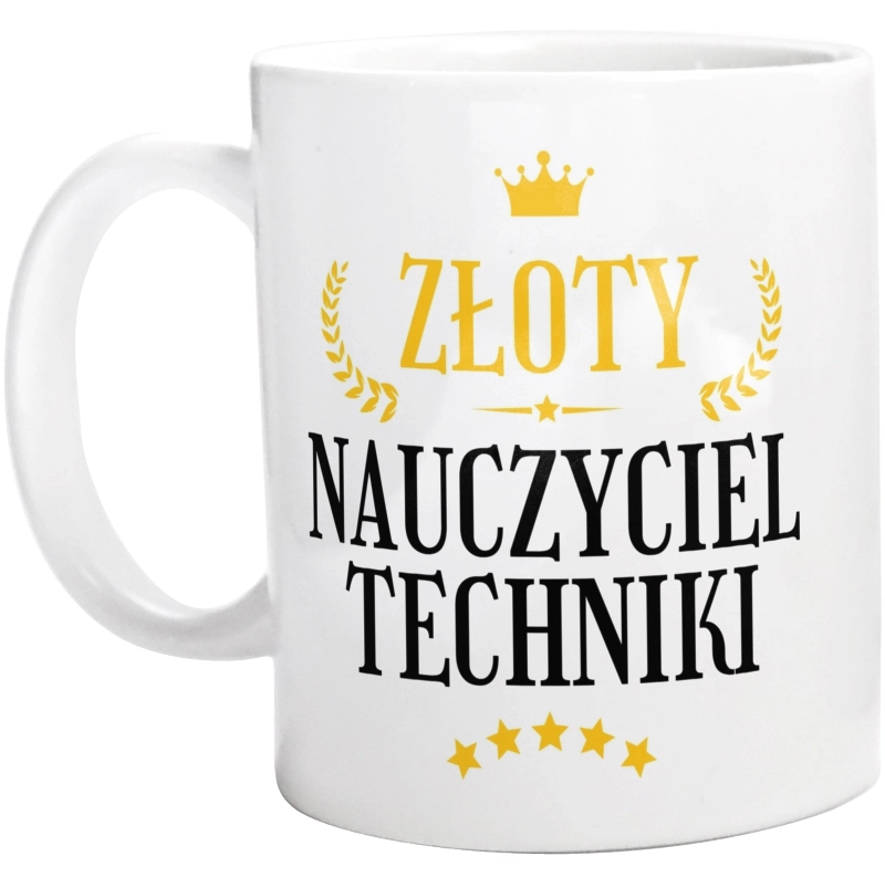 Złoty Nauczyciel Techniki - Kubek Biały