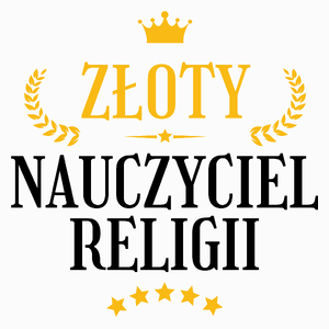 Złoty Nauczyciel Religii - Poduszka Biała