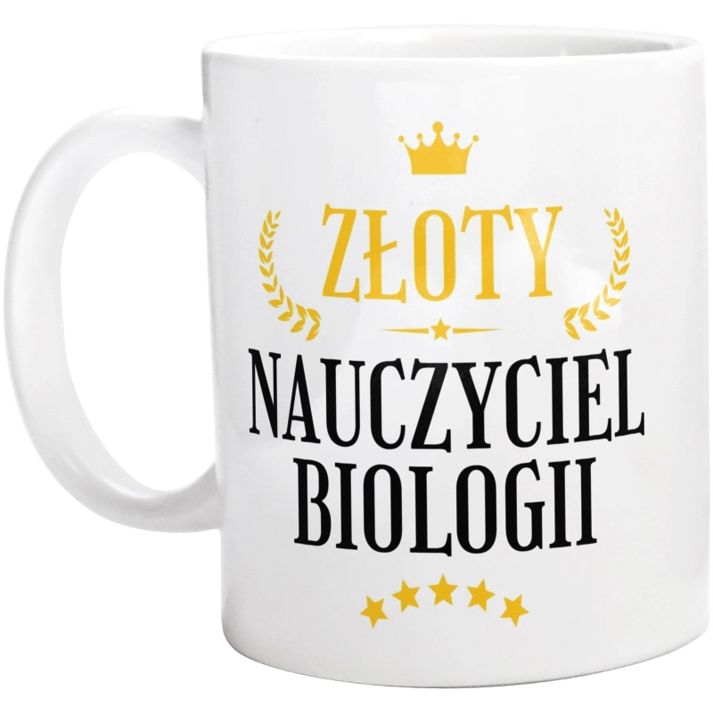 Złoty Nauczyciel Biologii - Kubek Biały