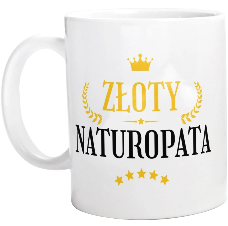 Złoty Naturopata - Kubek Biały