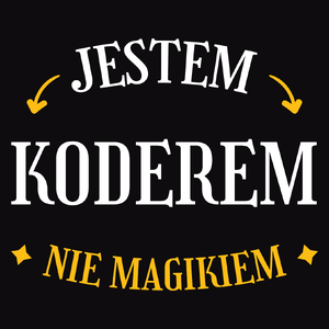 Jestem Koderem Nie Magikiem - Męska Koszulka Czarna