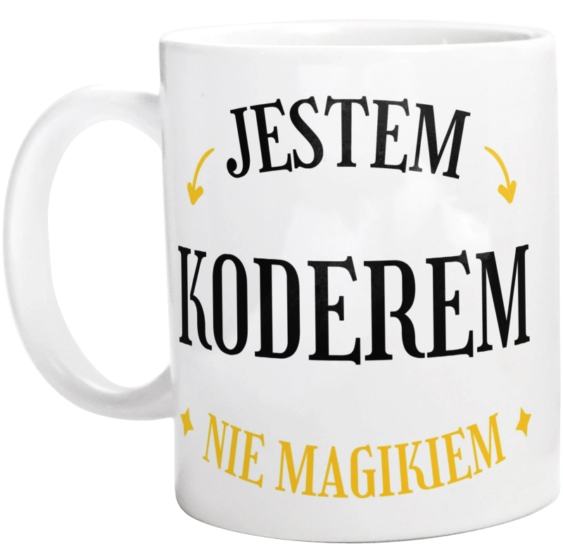 Jestem Koderem Nie Magikiem - Kubek Biały