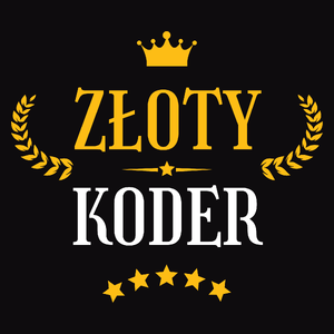 Złoty Koder - Męska Koszulka Czarna