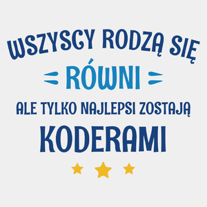 Tylko Najlepsi Zostają Koderami - Męska Koszulka Biała