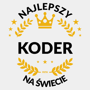 Najlepszy Koder Na Świecie - Męska Koszulka Biała