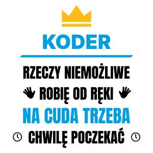 Koder Rzeczy Niemożliwe Robię Od Ręki - Kubek Biały