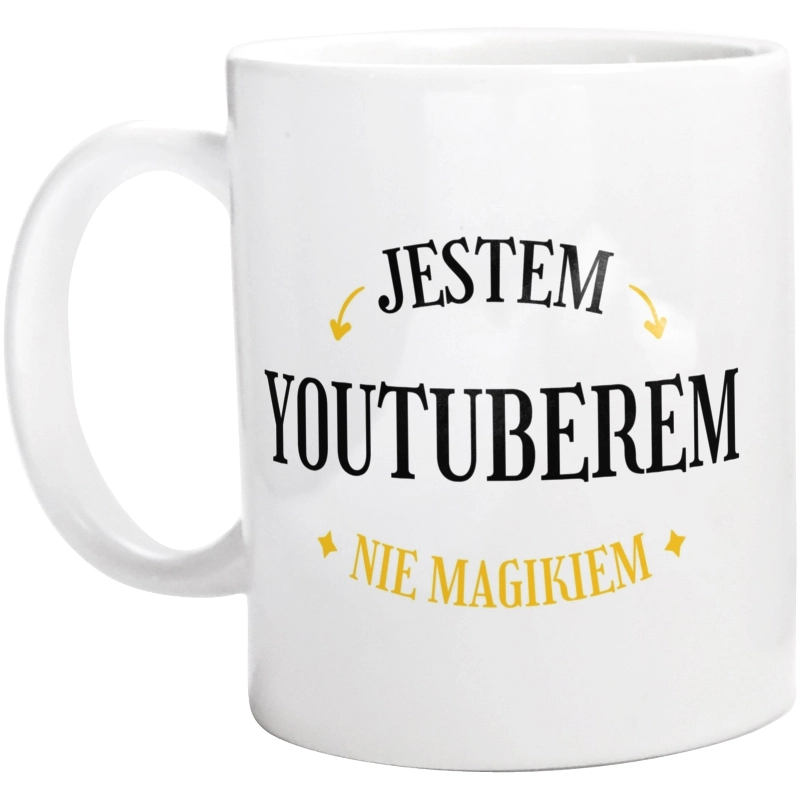 Jestem Youtuberem Nie Magikiem - Kubek Biały