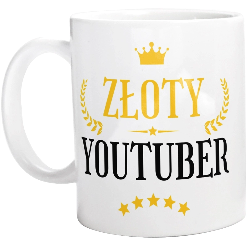 Złoty Youtuber - Kubek Biały