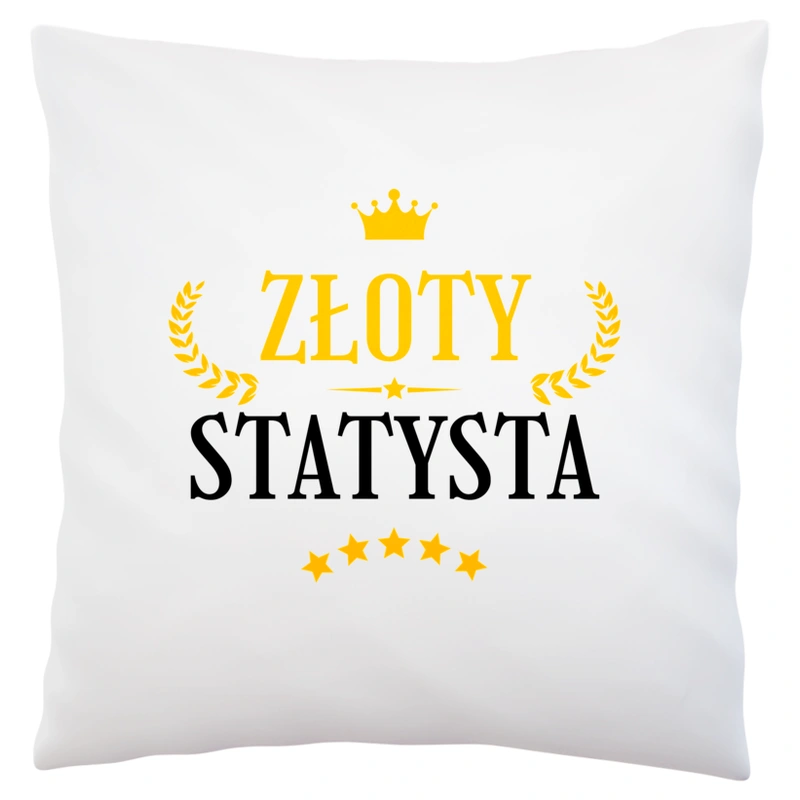 Złoty Statysta - Poduszka Biała