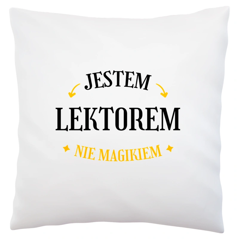 Jestem Lektorem Nie Magikiem - Poduszka Biała