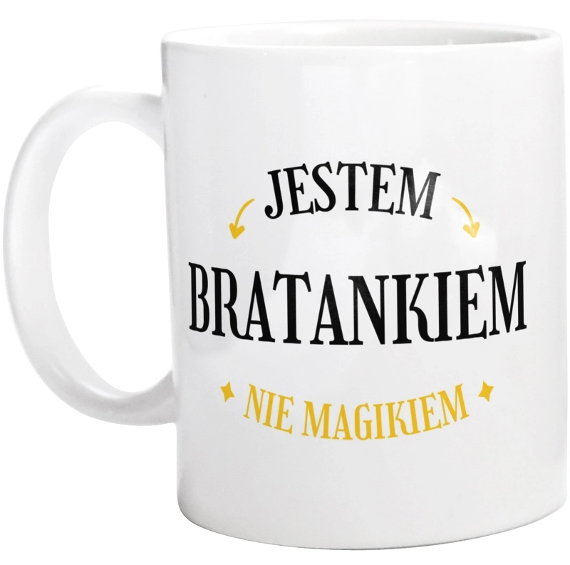 Jestem Bratankiem Nie Magikiem - Kubek Biały