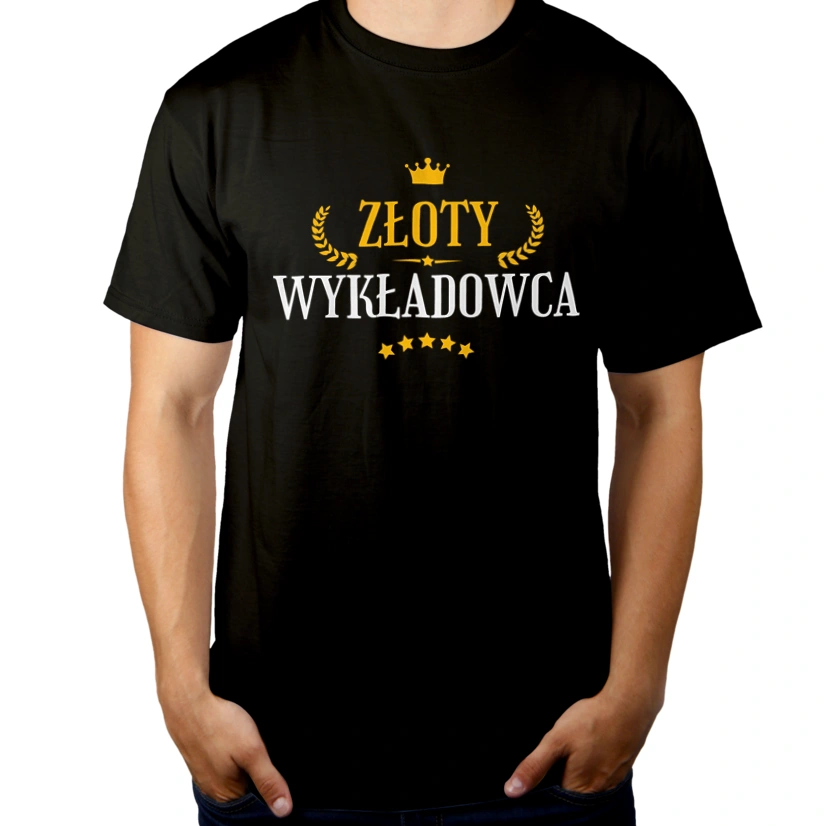 Złoty Wykładowca - Męska Koszulka Czarna