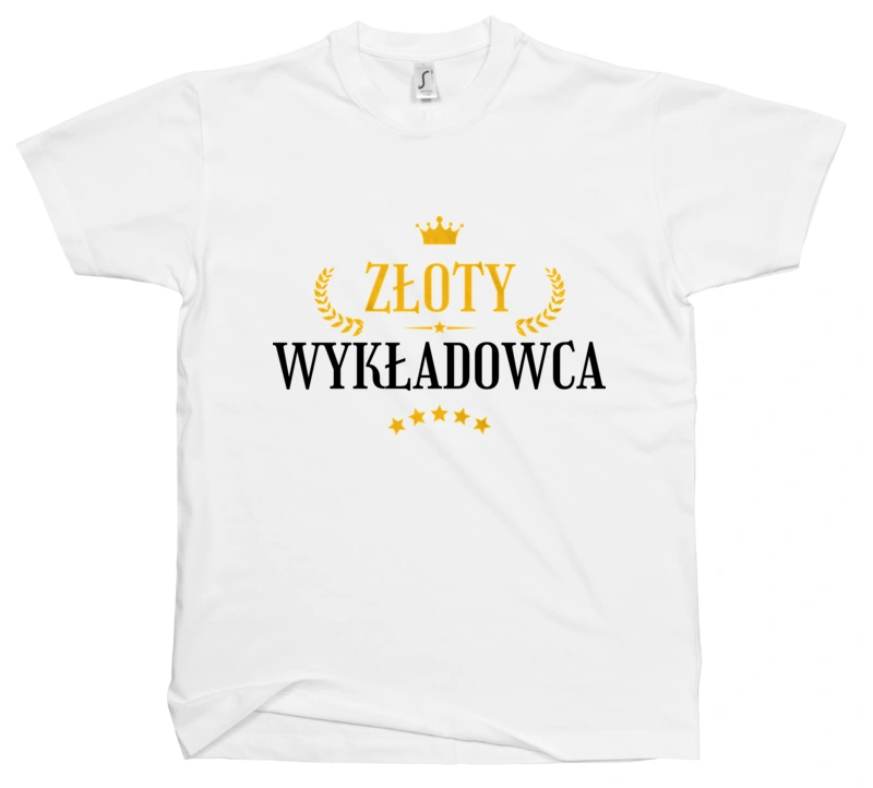 Złoty Wykładowca - Męska Koszulka Biała