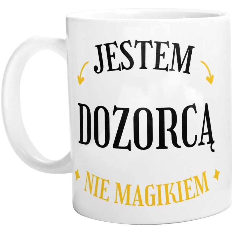 Jestem Dozorcą Nie Magikiem - Kubek Biały