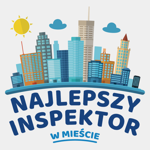 Najlepszy Inspektor W Mieście - Męska Koszulka Biała