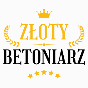 Złoty Betoniarz - Poduszka Biała