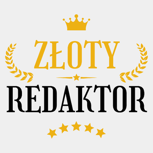 Złoty Redaktor - Męska Koszulka Biała