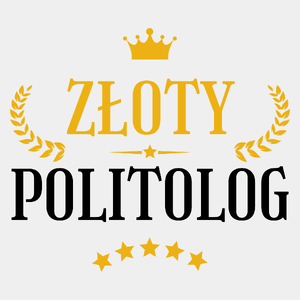 Złoty Politolog - Męska Koszulka Biała