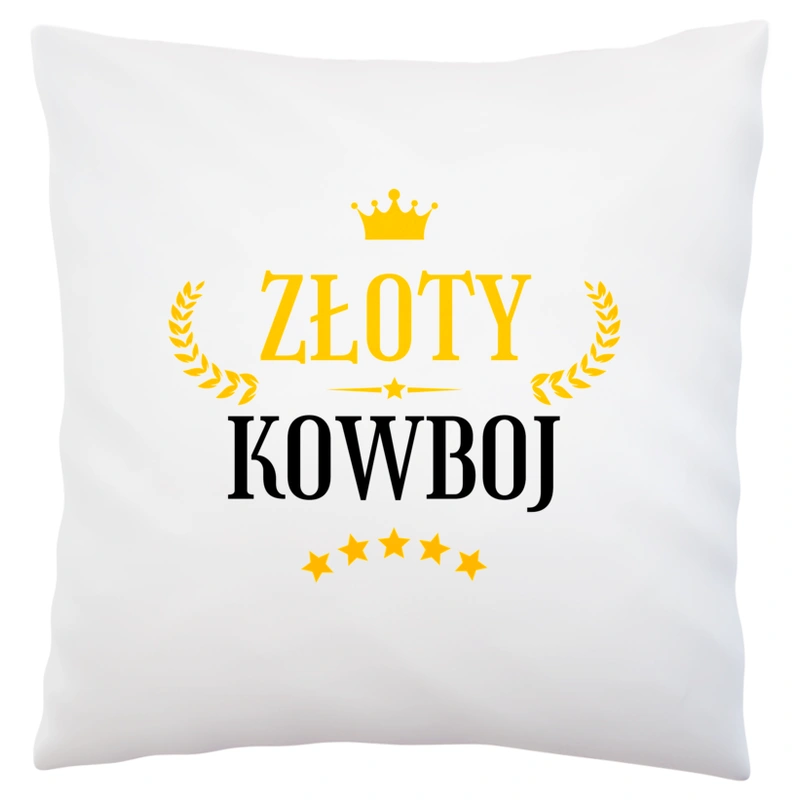 Złoty Kowboj - Poduszka Biała