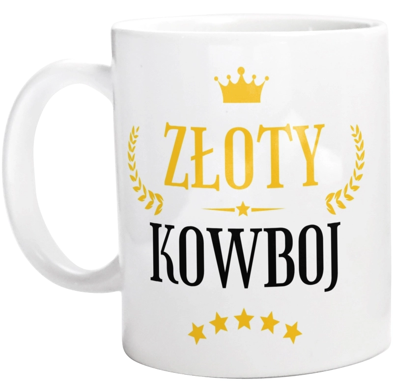 Złoty Kowboj - Kubek Biały