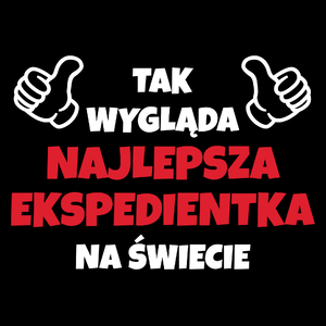 Tak Wygląda Najlepsza Ekspedientka Na Świecie - Torba Na Zakupy Czarna