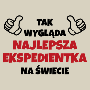 Tak Wygląda Najlepsza Ekspedientka Na Świecie - Torba Na Zakupy Natural