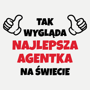 Tak Wygląda Najlepsza Agentka Na Świecie - Damska Koszulka Biała