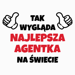 Tak Wygląda Najlepsza Agentka Na Świecie - Poduszka Biała