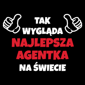 Tak Wygląda Najlepsza Agentka Na Świecie - Torba Na Zakupy Czarna