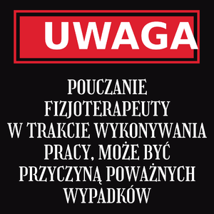 Uwaga Pouczanie Fizjoterapeuty - Męska Bluza z kapturem Czarna