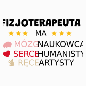 Mózg Serce Ręce Fizjoterapeuta - Poduszka Biała