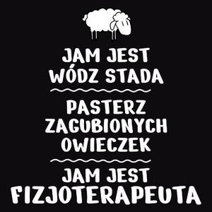 Jam Jest Fizjoterapeuta Wódz Stada - Męska Bluza z kapturem Czarna